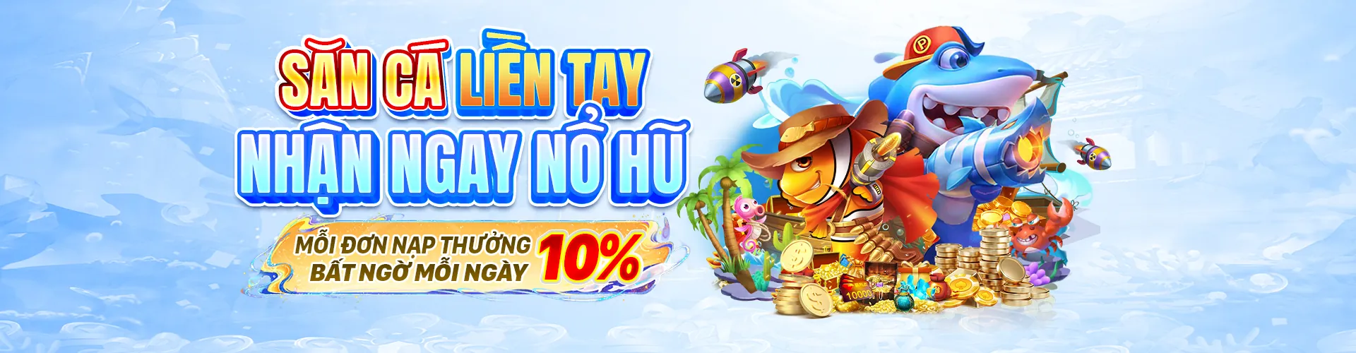 Hình ảnh chính game Bắn Cá ev99a với cá vàng và hiệu ứng lấp lánh